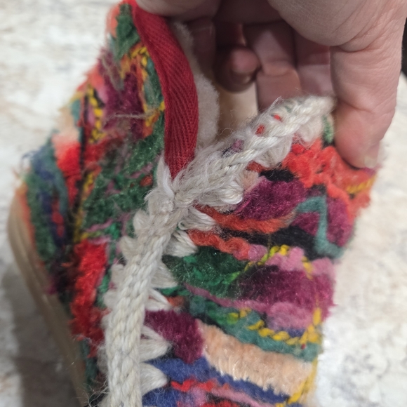 Mou Woven Lined Multicolor Knit Slip-On Eskimo Ankle Boots Size 8.5/9Free People - Picture 7 of 11